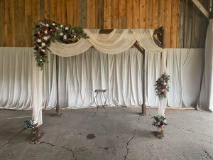 Rust & Cream Wedding Arch Floral