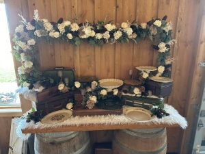 Floral Arch around Cake Table