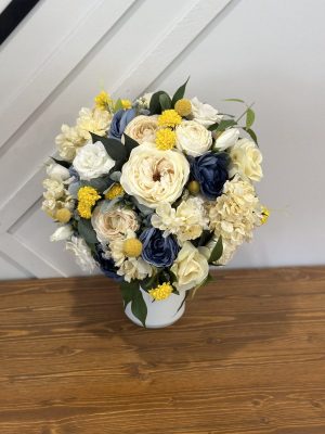 Ivory & Blue Wedding Bouquet
