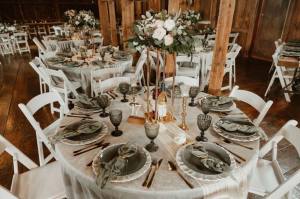 Grey, White, Cream & Green Table