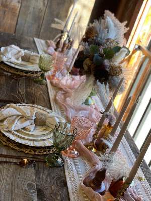 Pink & Cream Inspired Tablescape